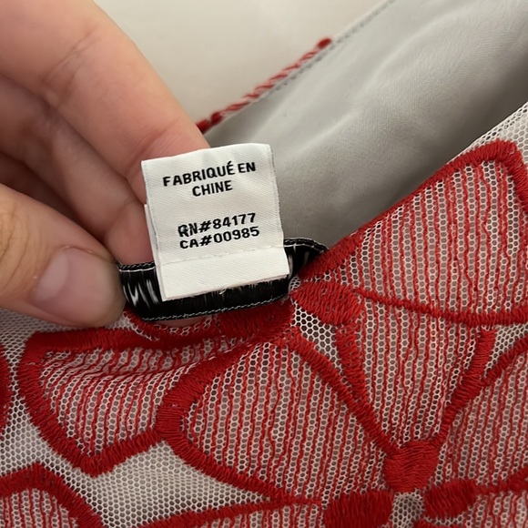 Diane Von Furstenberg red floral embroidered shift dress, size 6! - Picture 5 of 8